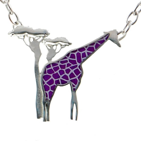 PURPLE GIRAFFE NECKLACE - Picture 1 of 1